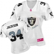 Women's Nike Oakland Raiders 34 Bo Jackson Game White 2012 Fem Fan NFL Jersey