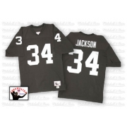 Youth Mitchell and Ness Oakland Raiders 34 Bo Jackson Black Team Color Authentic NFL Throwback Jersey