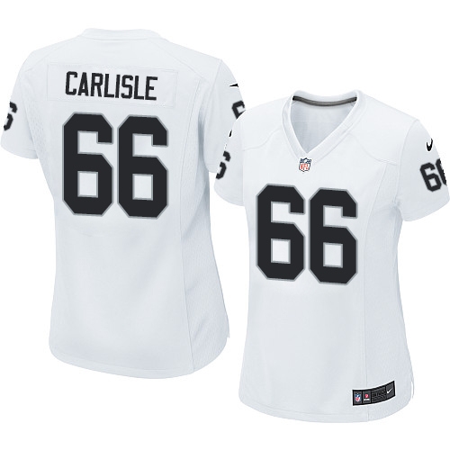 Women's Nike Oakland Raiders 66 Cooper Carlisle Game White NFL Jersey