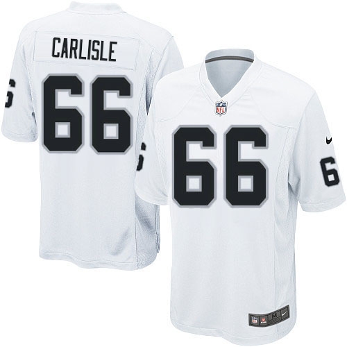 Youth Nike Oakland Raiders 66 Cooper Carlisle Elite White NFL Jersey