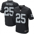 Men's Nike Oakland Raiders 25 D.J.Hayden Elite Black Team Color NFL Jersey