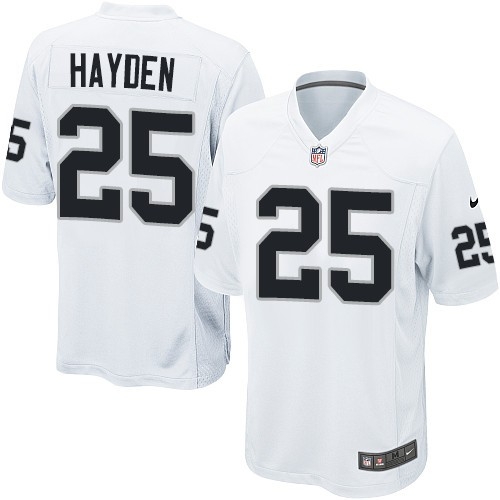 Men's Nike Oakland Raiders 25 D.J.Hayden Game White NFL Jersey