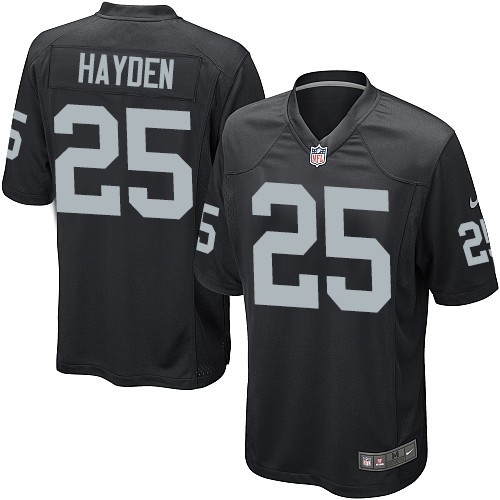 Youth Nike Oakland Raiders 25 D.J.Hayden Elite Black Team Color NFL Jersey