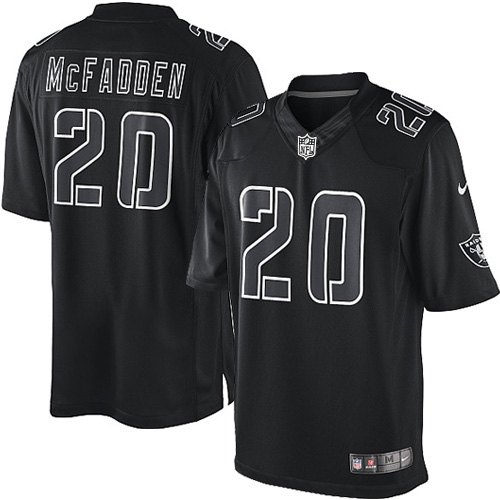 Men's Nike Oakland Raiders 20 Darren McFadden Elite Black Impact NFL Jersey