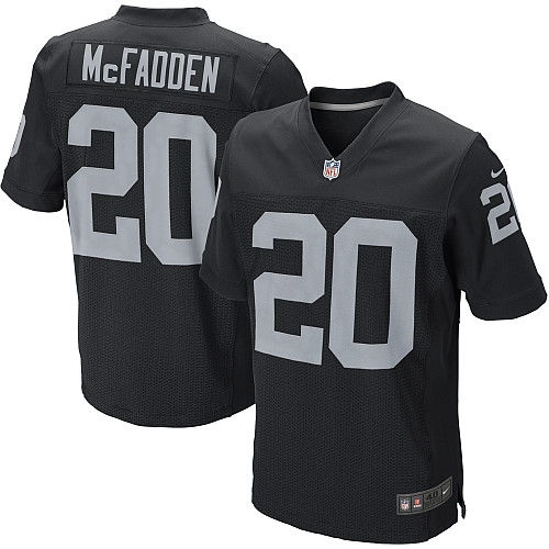 Men's Nike Oakland Raiders 20 Darren McFadden Elite Black Team Color NFL Jersey