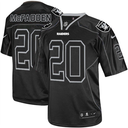 Men's Nike Oakland Raiders 20 Darren McFadden Elite Lights Out Black NFL Jersey