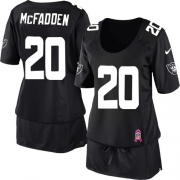 Women's Nike Oakland Raiders 20 Darren McFadden Game Black Breast Cancer Awareness NFL Jersey