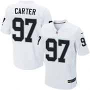 Men's Nike Oakland Raiders 97 Andre Carter Elite White NFL Jersey