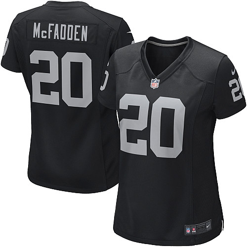 Women's Nike Oakland Raiders 20 Darren McFadden Game Black Team Color NFL Jersey