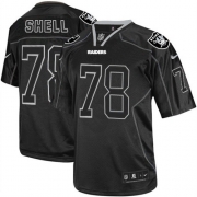 Men's Nike Oakland Raiders 78 Art Shell Limited Lights Out Black NFL Jersey