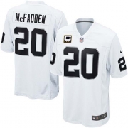 Youth Nike Oakland Raiders 20 Darren McFadden Elite White C Patch NFL Jersey