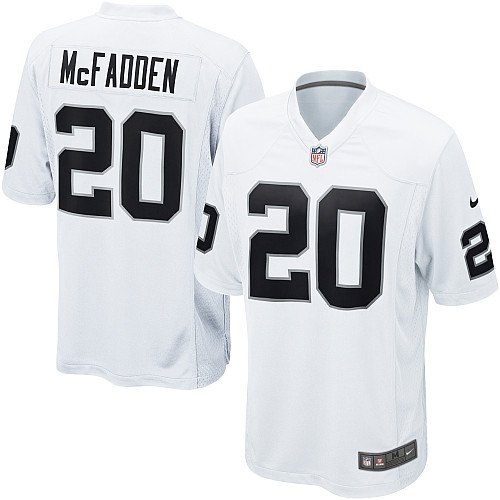 Youth Nike Oakland Raiders 20 Darren McFadden Elite White NFL Jersey