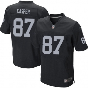 Men's Nike Oakland Raiders 87 Dave Casper Elite Black Team Color NFL Jersey