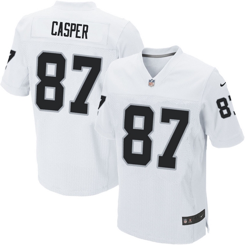 Men's Nike Oakland Raiders 87 Dave Casper Elite White NFL Jersey