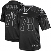 Men's Nike Oakland Raiders 78 Art Shell Elite Lights Out Black NFL Jersey