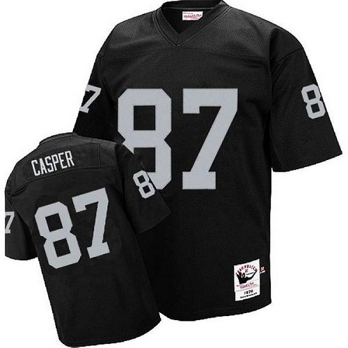 Mitchell and Ness Oakland Raiders 87 Dave Casper Black Authentic NFL Throwback Jersey