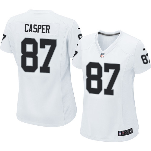 Women's Nike Oakland Raiders 87 Dave Casper Elite White NFL Jersey