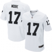 Men's Nike Oakland Raiders 17 Denarius Moore Elite White NFL Jersey