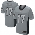 Men's Nike Oakland Raiders 17 Denarius Moore Game Grey Shadow NFL Jersey
