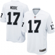 Men's Nike Oakland Raiders 17 Denarius Moore Game White NFL Jersey