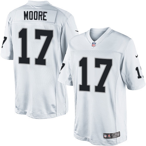 Men's Nike Oakland Raiders 17 Denarius Moore Limited White NFL Jersey
