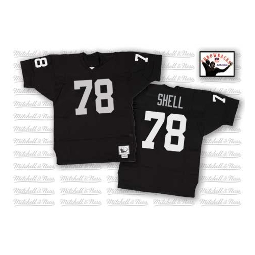 Mitchell and Ness Oakland Raiders 78 Art Shell Black Team Color Authentic NFL Throwback Jersey