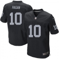 Men's Nike Oakland Raiders 10 Derek Hagan Elite Black Team Color NFL Jersey