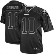 Men's Nike Oakland Raiders 10 Derek Hagan Elite Lights Out Black NFL Jersey