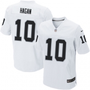 Men's Nike Oakland Raiders 10 Derek Hagan Elite White NFL Jersey