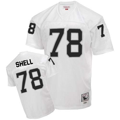 Mitchell and Ness Oakland Raiders 78 Art Shell White Authentic NFL Throwback Jersey