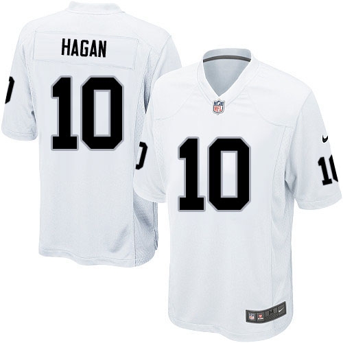 Men's Nike Oakland Raiders 10 Derek Hagan Game White NFL Jersey