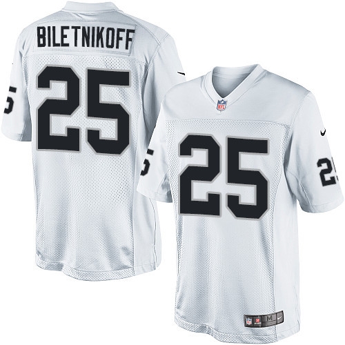 Men's Nike Oakland Raiders 25 Fred Biletnikoff Limited White NFL Jersey