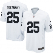 Youth Nike Oakland Raiders 25 Fred Biletnikoff Elite White NFL Jersey