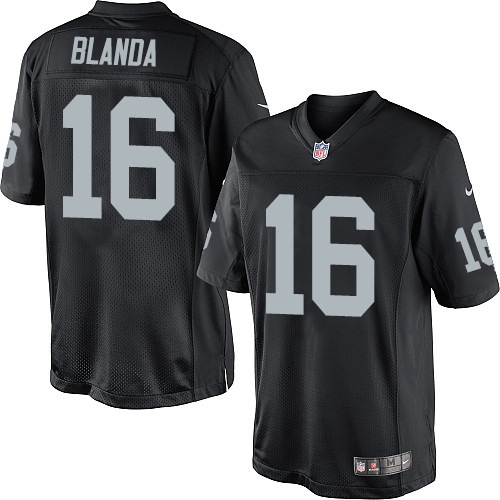Men's Nike Oakland Raiders 16 George Blanda Limited Black Team Color NFL Jersey