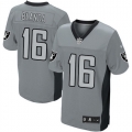 Men's Nike Oakland Raiders 16 George Blanda Limited Grey Shadow NFL Jersey