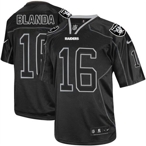 Men's Nike Oakland Raiders 16 George Blanda Limited Lights Out Black NFL Jersey