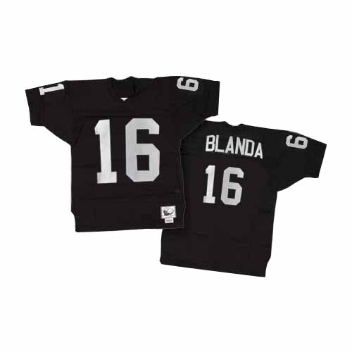 Mitchell and Ness Oakland Raiders 16 George Blanda Black Authentic Throwback NFL Jersey