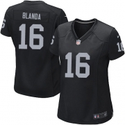 Women's Nike Oakland Raiders 16 George Blanda Game Black Team Color NFL Jersey