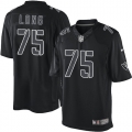 Men's Nike Oakland Raiders 75 Howie Long Elite Black Impact NFL Jersey