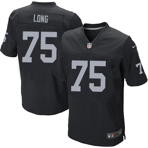 Men's Nike Oakland Raiders 75 Howie Long Elite Black Team Color NFL Jersey