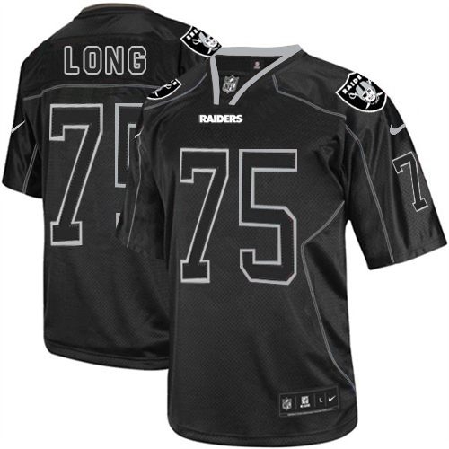 Men's Nike Oakland Raiders 75 Howie Long Elite Lights Out Black NFL Jersey