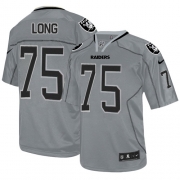 Men's Nike Oakland Raiders 75 Howie Long Elite Lights Out Grey NFL Jersey