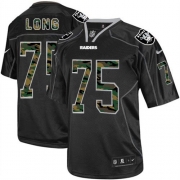 Men's Nike Oakland Raiders 75 Howie Long Elite Black Camo Fashion NFL Jersey