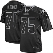 Men's Nike Oakland Raiders 75 Howie Long Limited Lights Out Black NFL Jersey