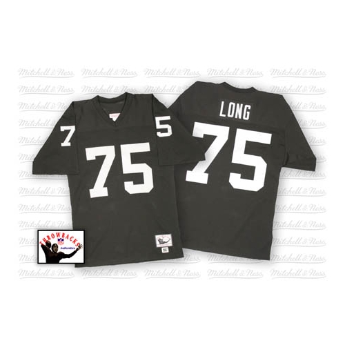 Mitchell and Ness Oakland Raiders 75 Howie Long Black Team Color Authentic NFL Throwback Jersey