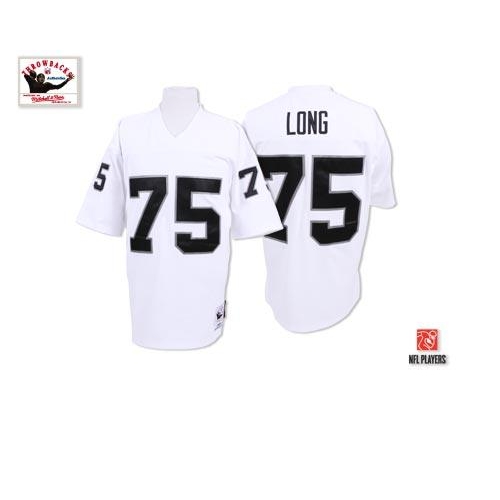 Mitchell and Ness Oakland Raiders 75 Howie Long White Authentic NFL Throwback Jersey