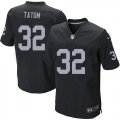 Men's Nike Oakland Raiders 32 Jack Tatum Elite Black Team Color NFL Jersey