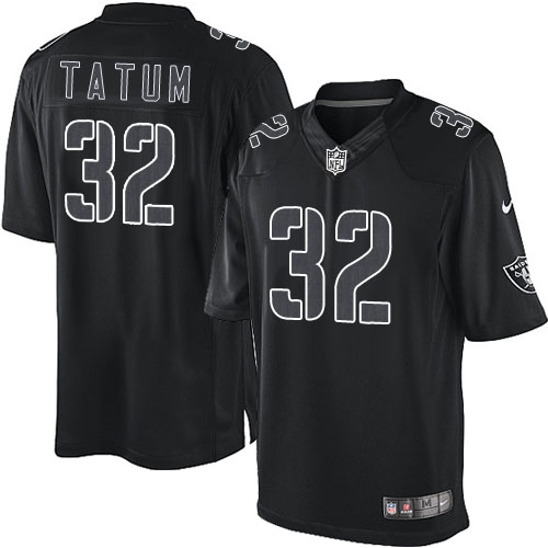 Men's Nike Oakland Raiders 32 Jack Tatum Game Black Impact NFL Jersey