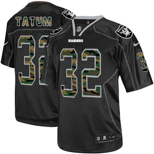 Men's Nike Oakland Raiders 32 Jack Tatum Limited Black Camo Fashion NFL Jersey