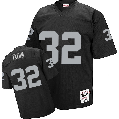 Mitchell and Ness Oakland Raiders 32 Jack Tatum Black Authentic Throwback NFL Jersey
